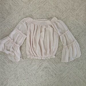 Elegant Off-Shoulder Pink Blouse